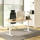 UP-IN-ONE STANDING DESK WITH DRAWER (WOODEN) - Oak_White (EW8-01W)-3