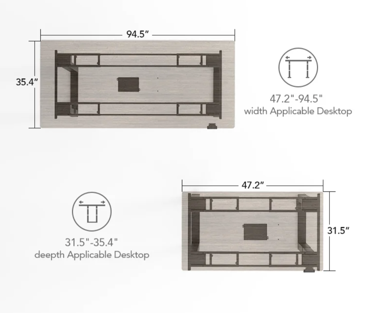 UP CONFERENCE STANDING DESK - Oak_Black (E7Q)