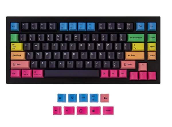 Keychron OEM Dye-Sub PBT Keycap Set - Rainbow (Q1/Q2/K2) ｜ Keychron OEM Dye-Sub PBT 鍵帽套裝 - Rainbow (Q1/Q2/K2)