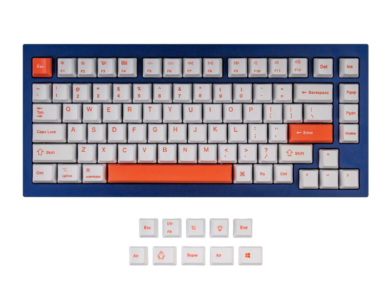 Keychron OEM Dye-Sub PBT Keycap Set - Orange (Q1/K2) ｜ Keychron OEM Dye-Sub PBT 鍵帽套裝 - Orange (Q1/K2)