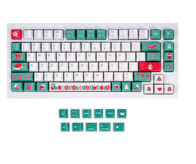 Keychron OEM Dye-Sub PBT Keycap Set - Christmas Tree (Q1/Q2/K2/K6) ｜ Keychron OEM Dye-Sub PBT 鍵帽套裝 - Christmas Tree (Q1/Q2/K2/K6)