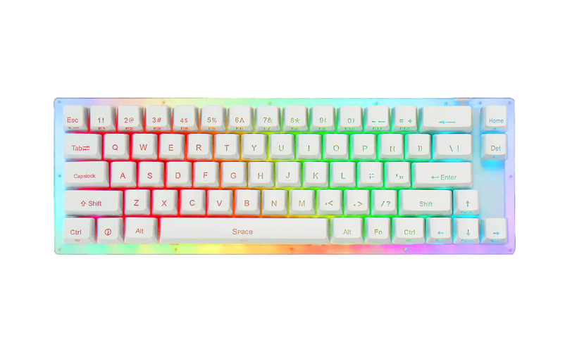 Womier 66% Semitransparent Hotswappable Mechanical Keyboard | Womier 66%半透明可換軸機械鍵盤