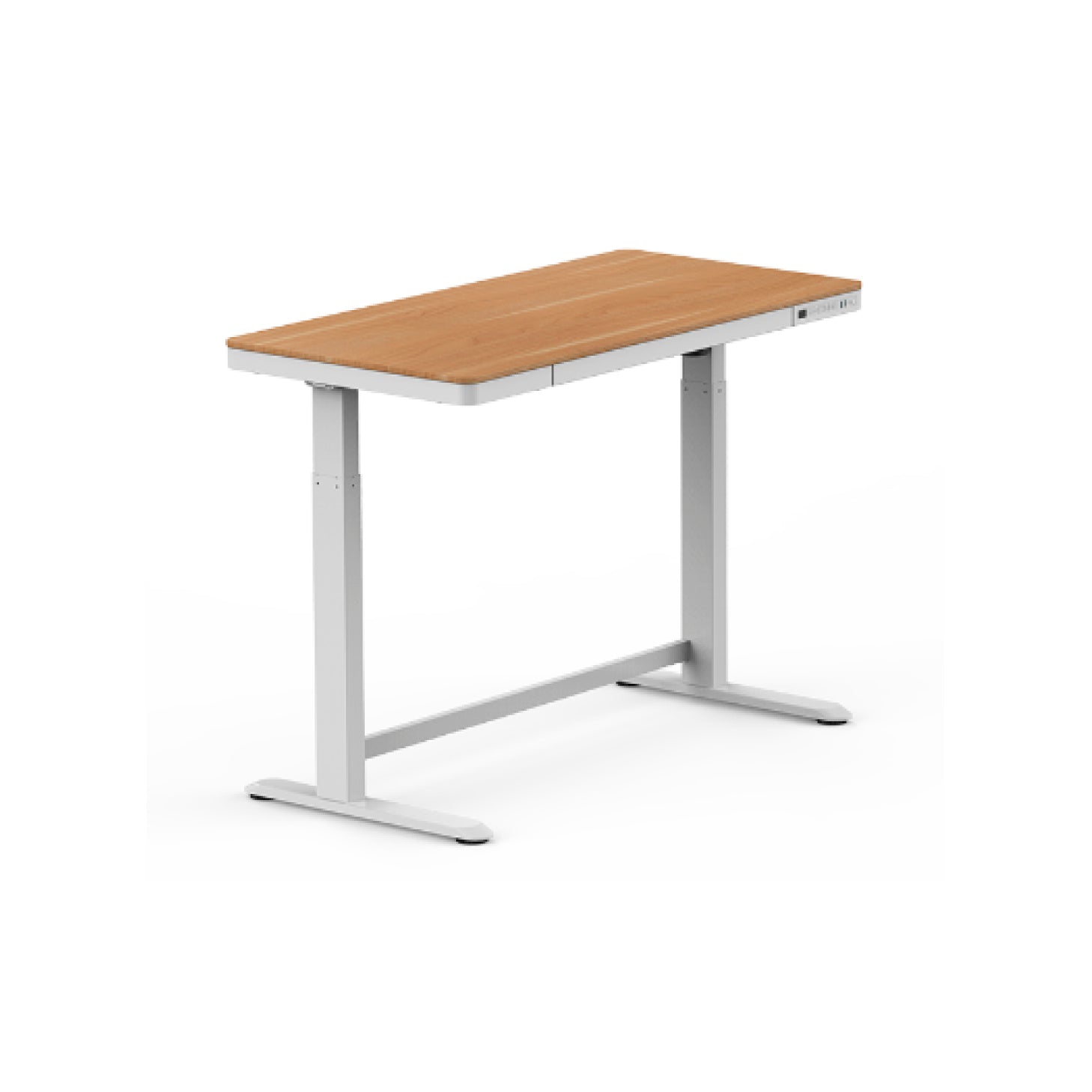 UP-IN-ONE STANDING DESK WITH DRAWER (WOODEN) - Oak_White (EW8-01W)