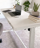 UP-IN-ONE STANDING DESK WITH DRAWER (WOODEN) - White (EW8-02W)-2
