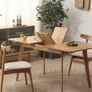 Virtaa 原木色橡木折疊餐桌-3