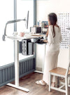 KT203 Electronic Standing Desk (H70-120CM) –Dual Motors 雙摩打式電動升降辦公桌/白色桌框(可自選尺寸和顏色)