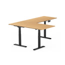 L-SHAPED UP STANDING DESK - OAK_BLACK (E7L-02B)-1